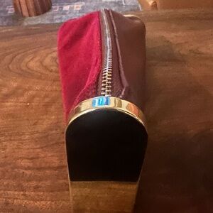 Burgundy Wine Red and Gold 3D Clutch - an Art piece